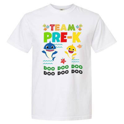 Team Pre-K Shark Doo Doo Doo Garment-Dyed Heavyweight T-Shirt