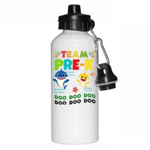 Team Pre-K Shark Doo Doo Doo Aluminum Water Bottle