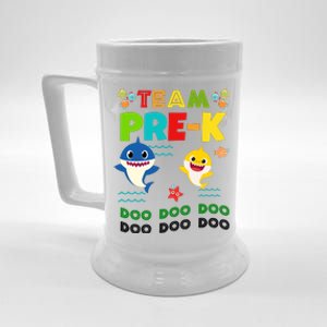 Team Pre-K Shark Doo Doo Doo Beer Stein