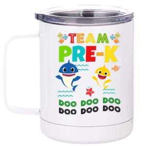 Team Pre-K Shark Doo Doo Doo 12 oz Stainless Steel Tumbler Cup