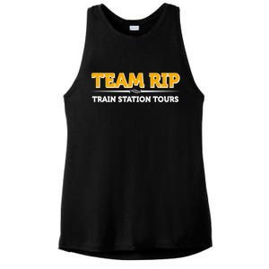 Team Rip Train Station Tours Yellowstone Ladies PosiCharge Tri-Blend Wicking Tank