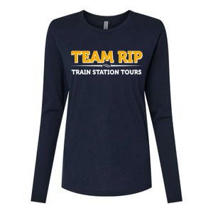 Team Rip Train Station Tours Yellowstone Womens Cotton Relaxed Long Sleeve T-Shirt