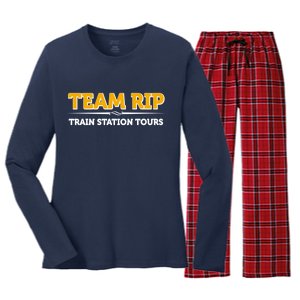 Team Rip Train Station Tours Yellowstone Women's Long Sleeve Flannel Pajama Set 