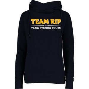 Team Rip Train Station Tours Yellowstone Womens Funnel Neck Pullover Hood