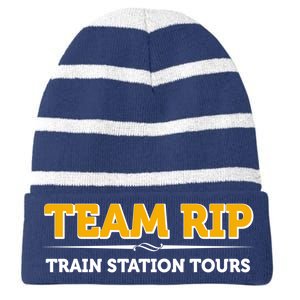 Team Rip Train Station Tours Yellowstone Striped Beanie with Solid Band