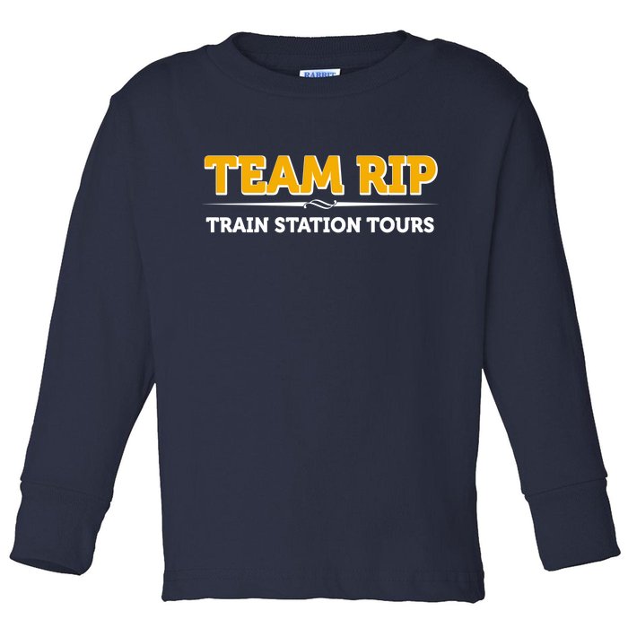 Team Rip Train Station Tours Yellowstone Toddler Long Sleeve Shirt