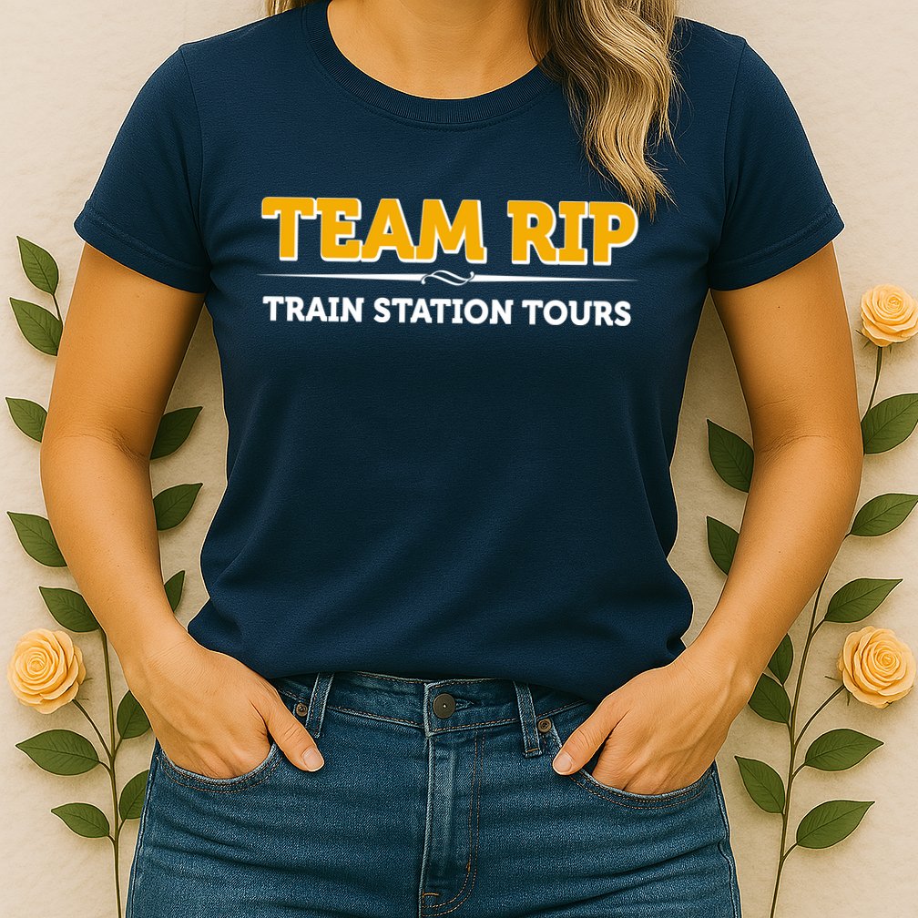 Team Rip Train Station Tours Yellowstone Womens T-Shirt