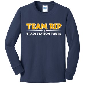 Team Rip Train Station Tours Yellowstone Kids Long Sleeve Shirt