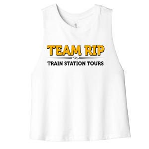 Team Rip Train Station Tours Yellowstone Women's Racerback Cropped Tank