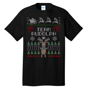 Team Rudolph Ugly Christmas Tall T-Shirt