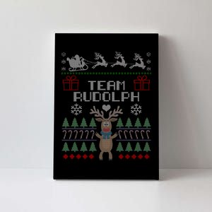 Team Rudolph Ugly Christmas Canvas