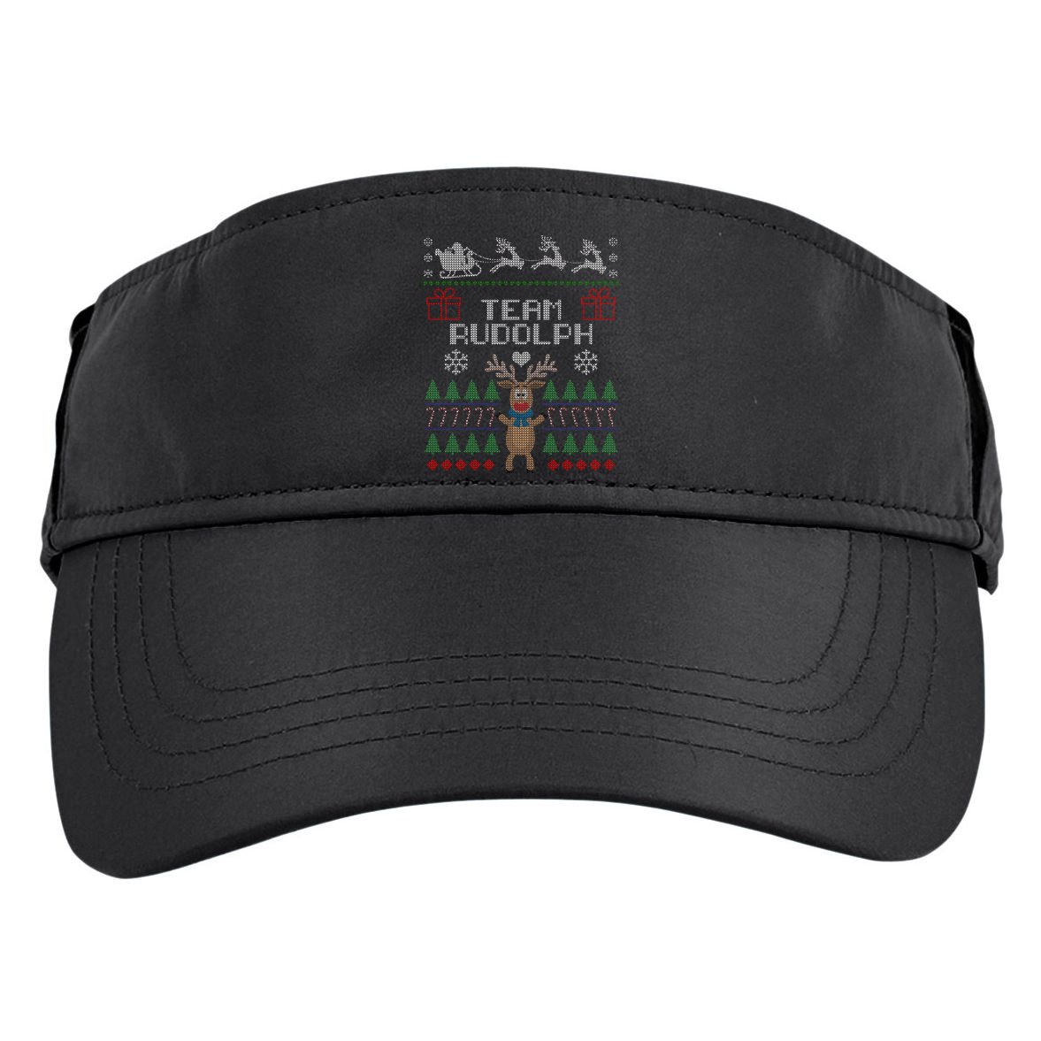 Team Rudolph Ugly Christmas Adult Drive Performance Visor
