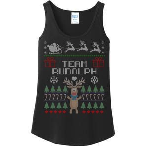 Team Rudolph Ugly Christmas Ladies Essential Tank