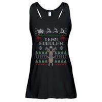 Team Rudolph Ugly Christmas Ladies Essential Flowy Tank