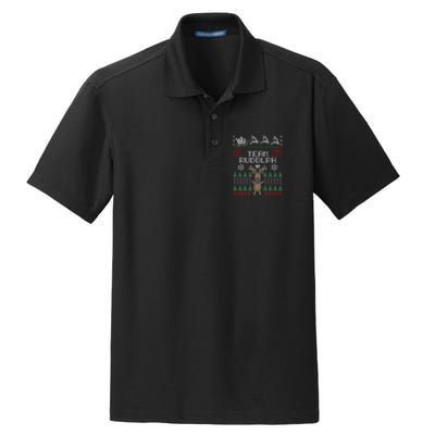 Team Rudolph Ugly Christmas Dry Zone Grid Polo