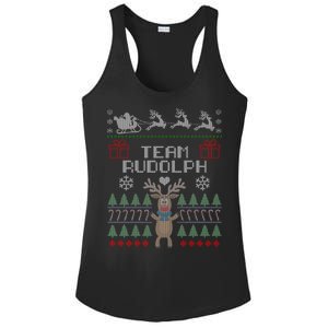 Team Rudolph Ugly Christmas Ladies PosiCharge Competitor Racerback Tank