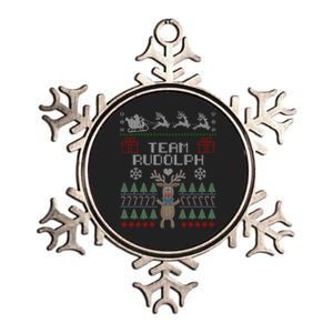 Team Rudolph Ugly Christmas Metallic Star Ornament