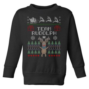 Team Rudolph Ugly Christmas Toddler Sweatshirt