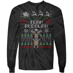 Team Rudolph Ugly Christmas Tie-Dye Long Sleeve Shirt