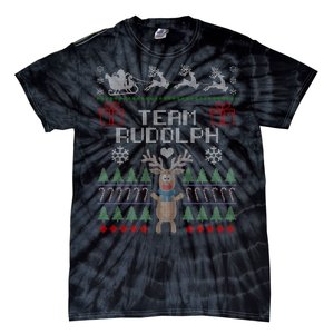 Team Rudolph Ugly Christmas Tie-Dye T-Shirt