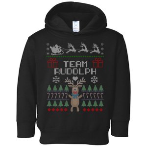 Team Rudolph Ugly Christmas Toddler Hoodie