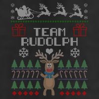 Team Rudolph Ugly Christmas Golf Towel