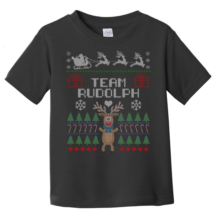 Team Rudolph Ugly Christmas Toddler T-Shirt