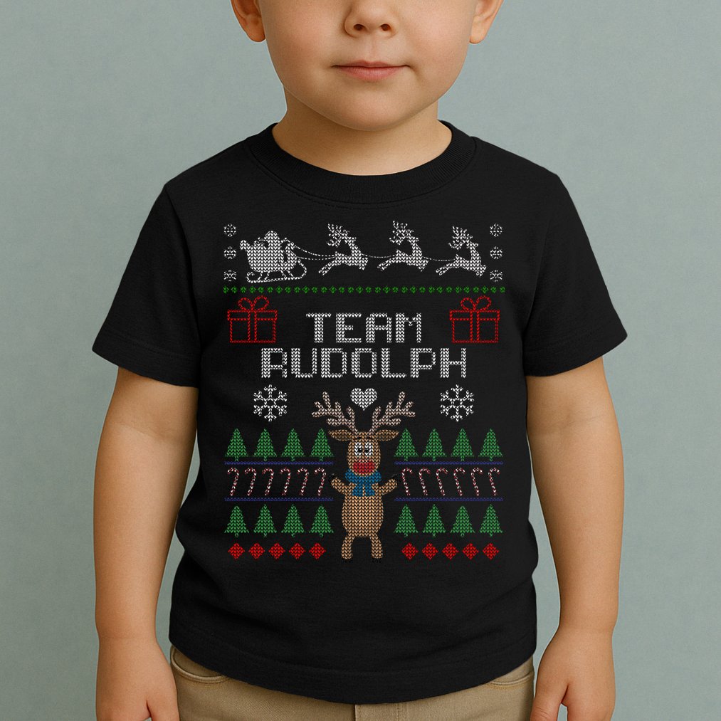 Team Rudolph Ugly Christmas Toddler T-Shirt