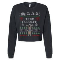 Team Rudolph Ugly Christmas Cropped Pullover Crew