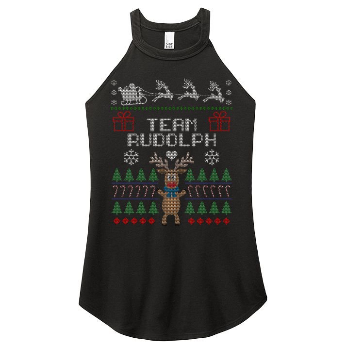Team Rudolph Ugly Christmas Women's Perfect Tri Rocker Tank