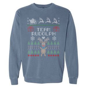 Team Rudolph Ugly Christmas Garment-Dyed Sweatshirt