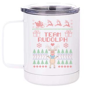 Team Rudolph Ugly Christmas 12 oz Stainless Steel Tumbler Cup