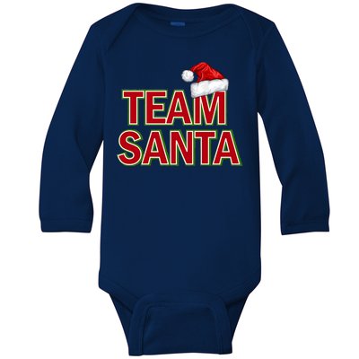 Team Santa Logo Baby Long Sleeve Bodysuit