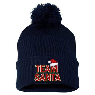 Team Santa Logo Pom Pom 12in Knit Beanie