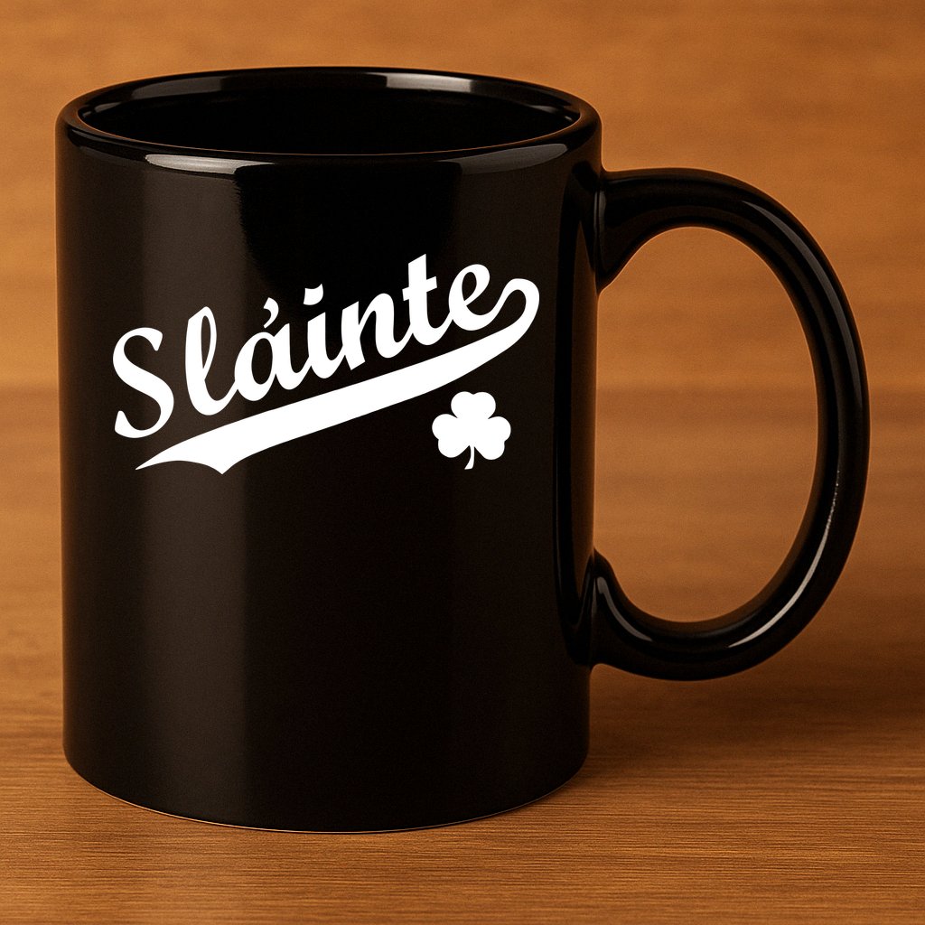Team Slainte Irish Clover St. Patrick's Day 11oz C Handle Ceramic Mug