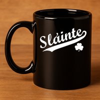 Team Slainte Irish Clover St. Patrick's Day 11oz C Handle Ceramic Mug