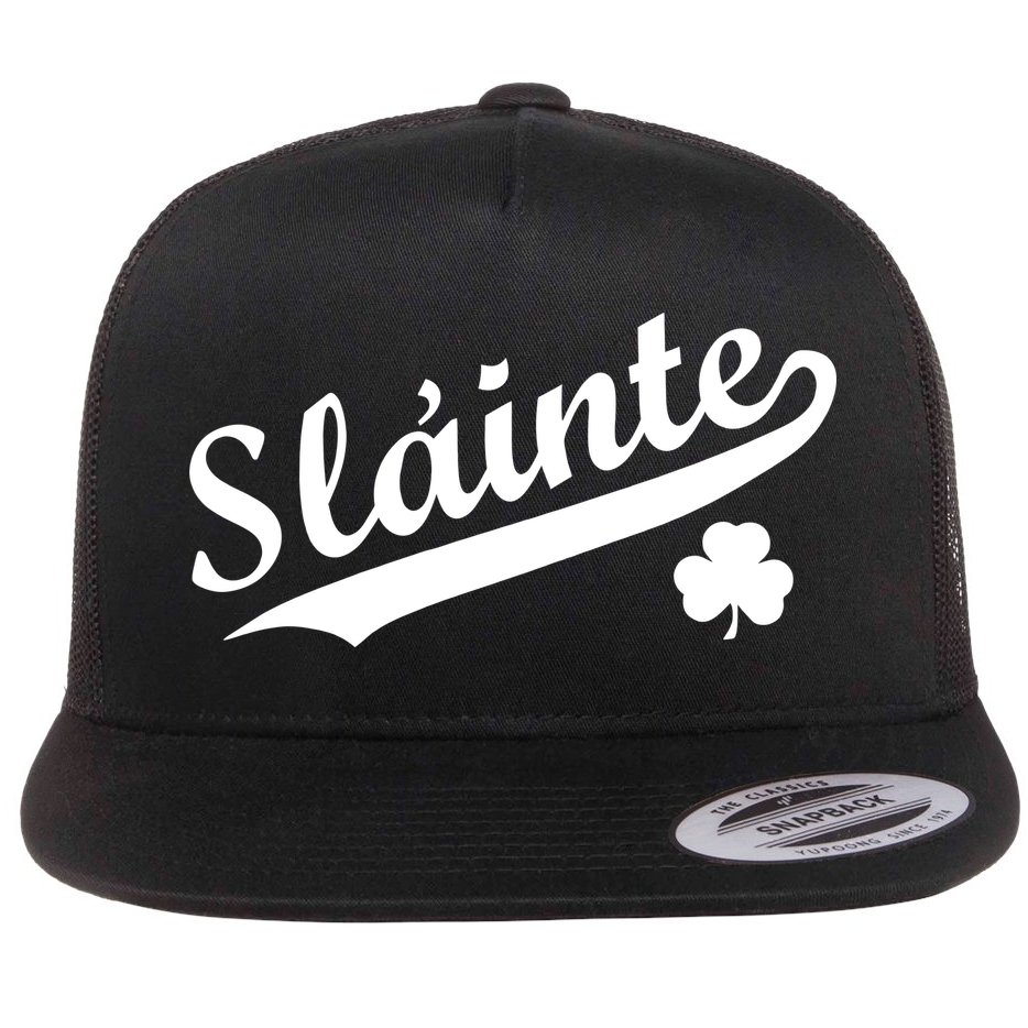 Team Slainte Irish Clover St. Patrick's Day Flat Bill Trucker Hat