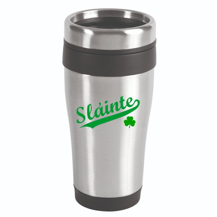 Team Slainte Irish Clover St. Patrick's Day 16oz Travel Tumbler