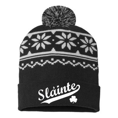 Team Slainte Irish Clover St. Patrick's Day USA-Made Snowflake Beanie