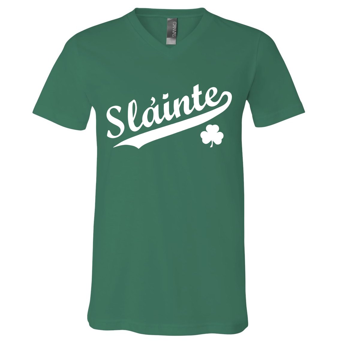 Team Slainte Irish Clover St. Patrick's Day V-Neck T-Shirt