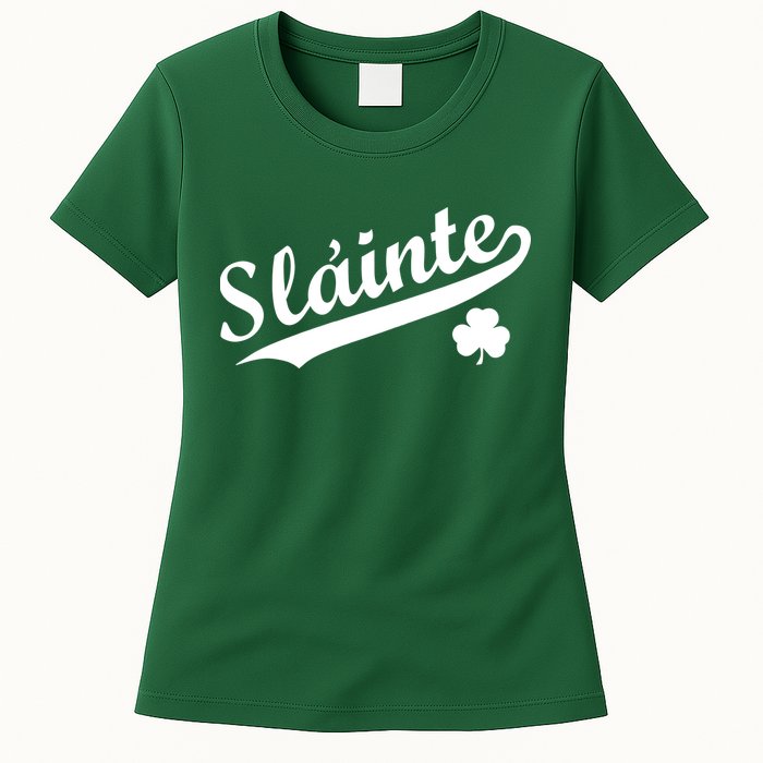 Team Slainte Irish Clover St. Patrick's Day Womens T-Shirt