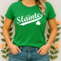 Team Slainte Irish Clover St. Patrick's Day Womens T-Shirt