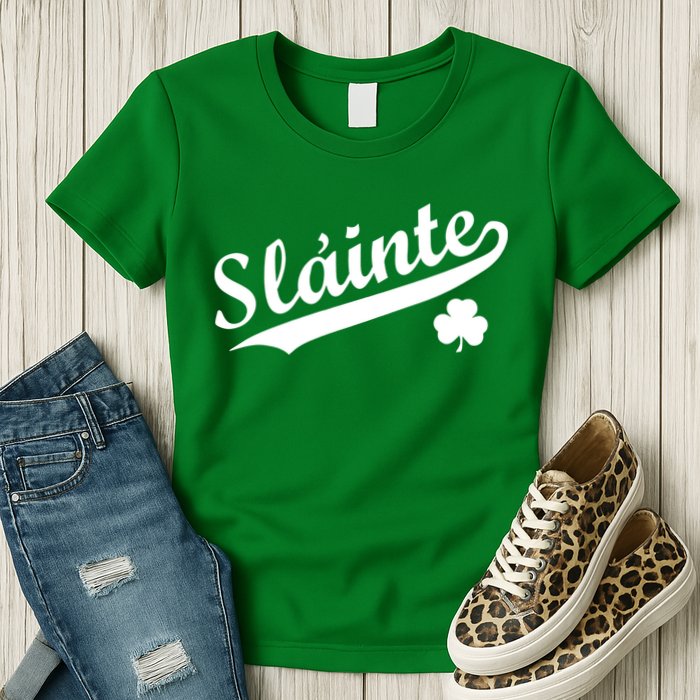 Team Slainte Irish Clover St. Patrick's Day Womens T-Shirt