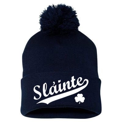 Team Slainte Irish Clover St. Patrick's Day Pom Pom 12in Knit Beanie