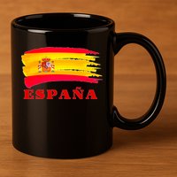 Team Spain Espana Flag 11oz C Handle Ceramic Mug