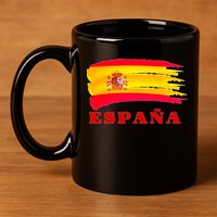 Team Spain Espana Flag 11oz C Handle Ceramic Mug