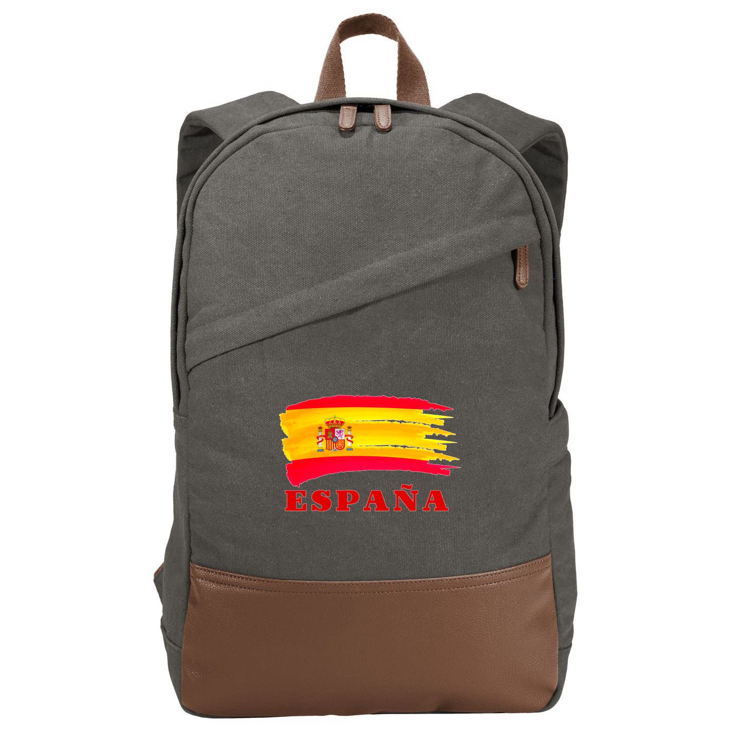 Team Spain Espana Flag Cotton Canvas Backpack