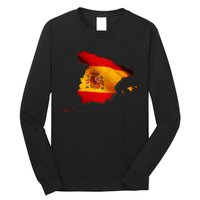 Team Spain Espana Flag Country Map Long Sleeve Shirt