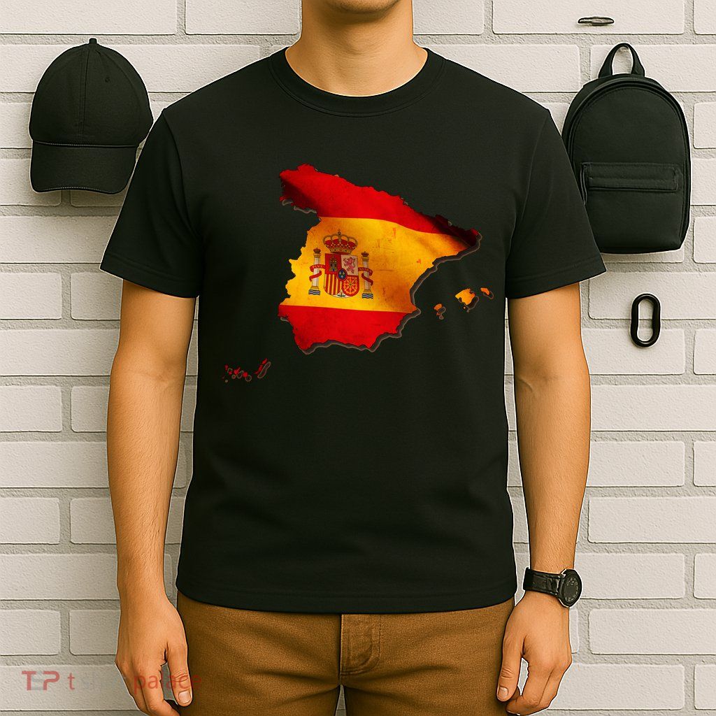 Team Spain Espana Flag Country Map T-Shirt
