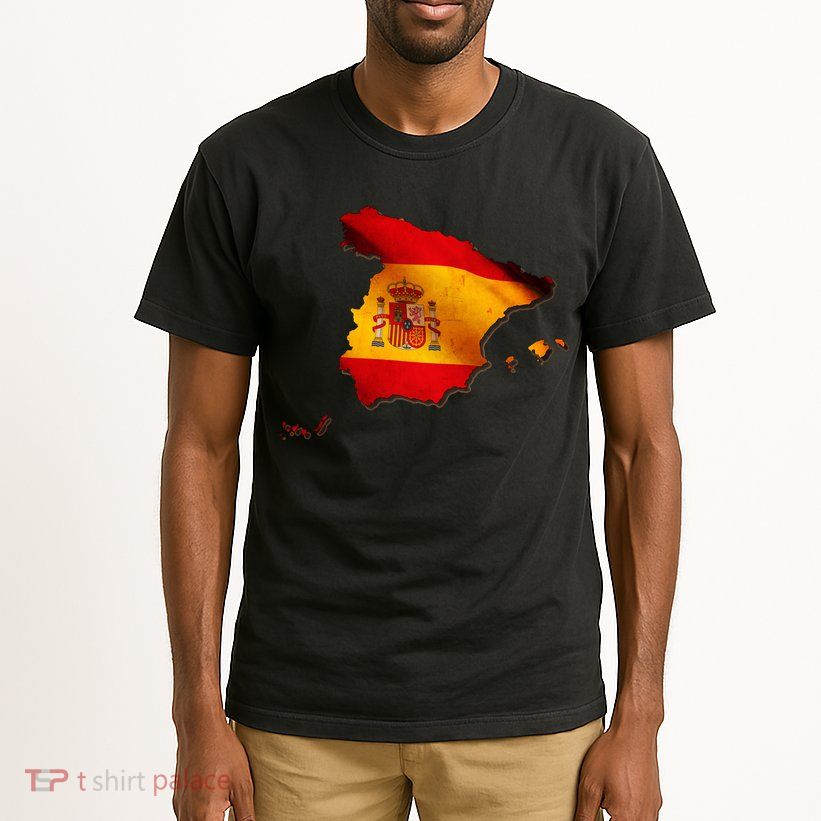 Team Spain Espana Flag Country Map Tall T-Shirt
